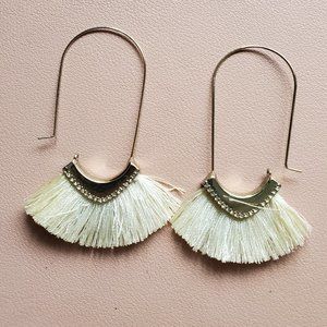 Banana Republic Fan Earrings - White